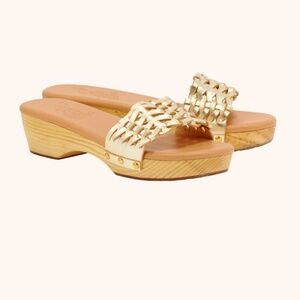 Ancient Greek Sandals Platinum Open Woven Clogs/Sandal  Sz. 38 (8)